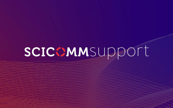 Schriftzug Scicomm-Support